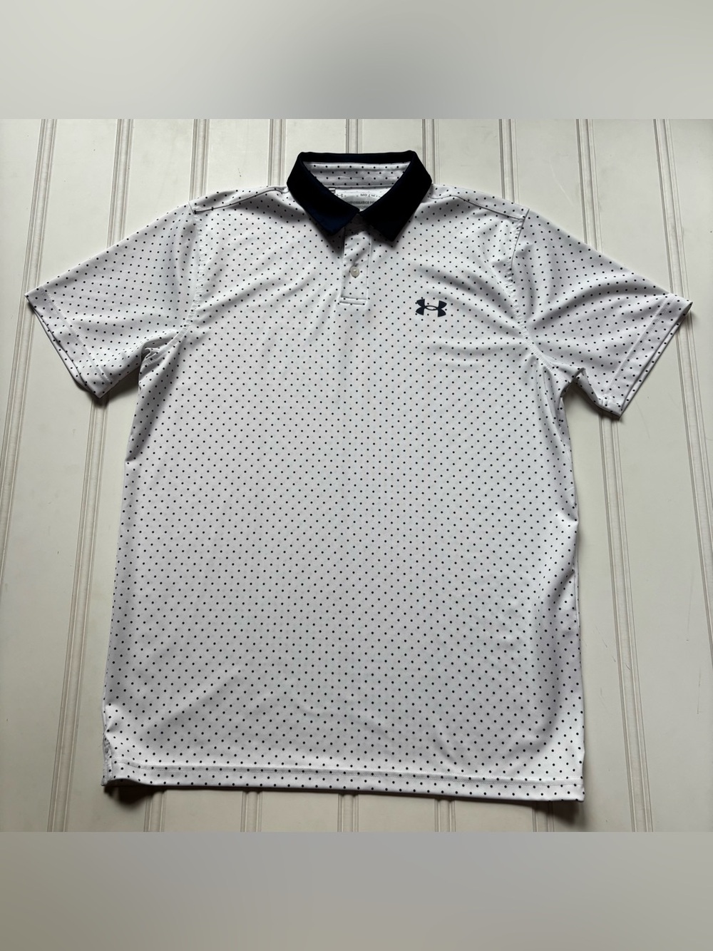 Under Armour Men's White golf polo Sz Medium